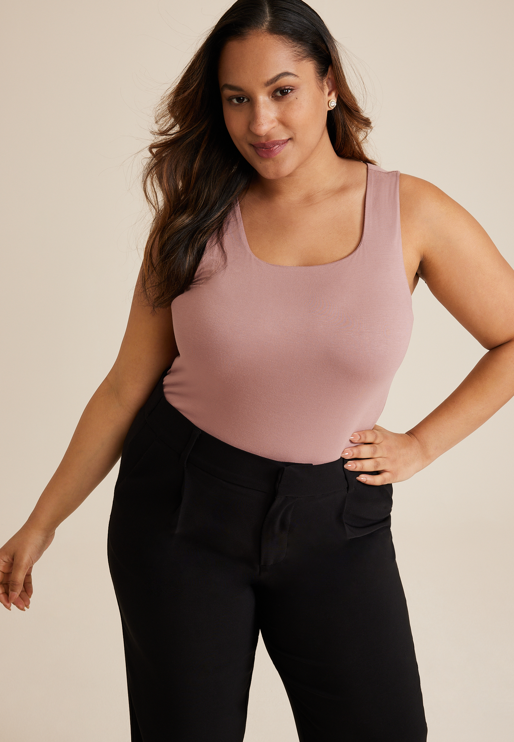 Brown Plus Size Tops