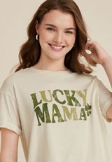Lucky Mama Relaxed Fit Graphic Tee, C9184, small