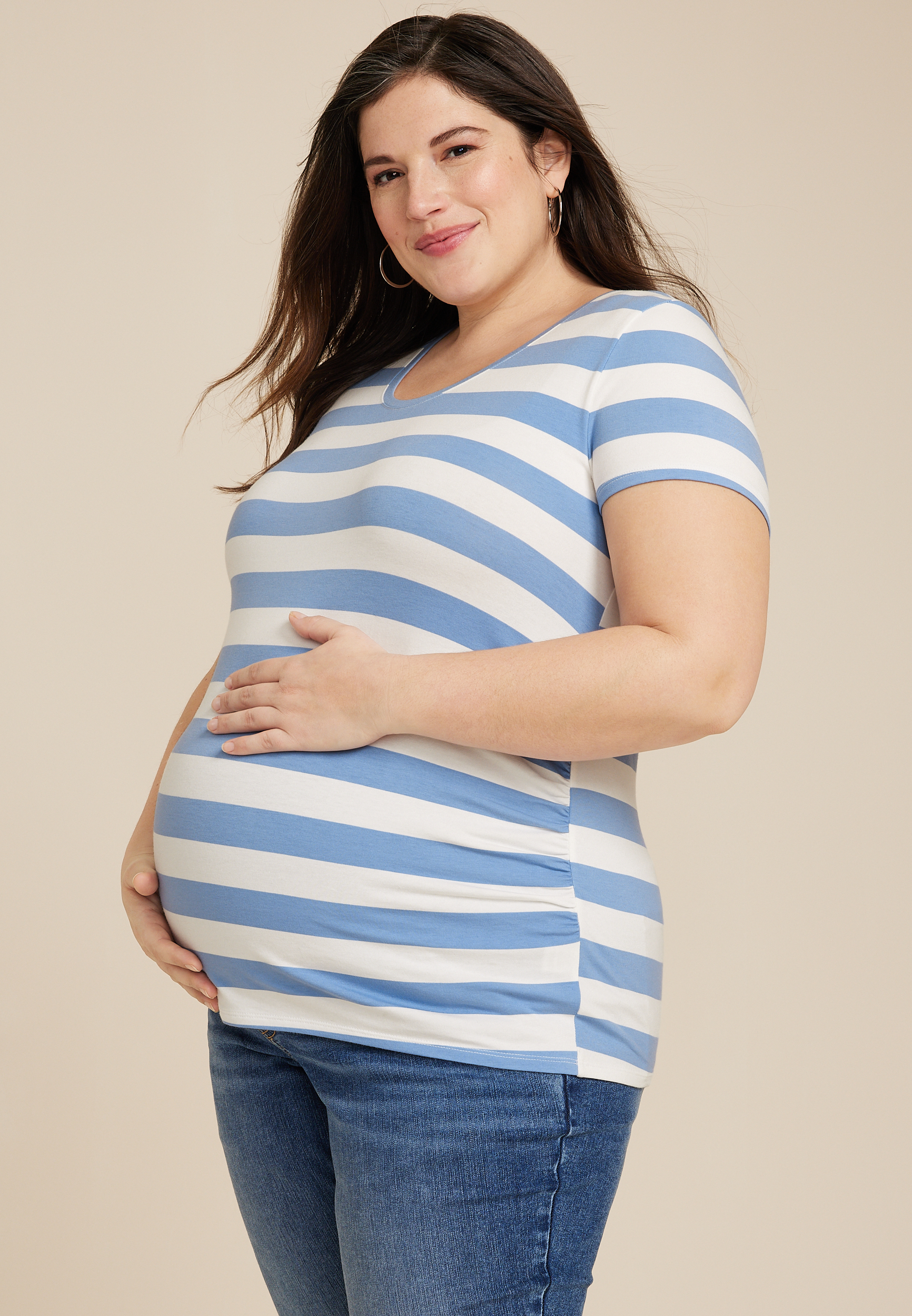 Motherhood Maternity Women's Maternity Plus-Size Crop Length