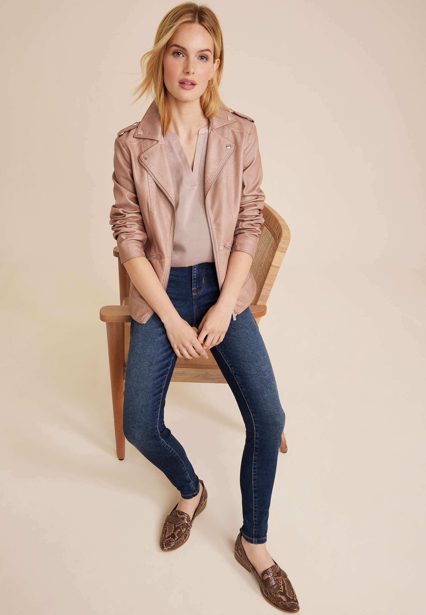 Atwood Satin Flutter Sleeve Blouse, C8233, large