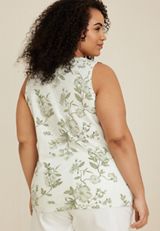 Plus Size 24/7 Eagan Floral Crew Neck Tank Top, C2380, small