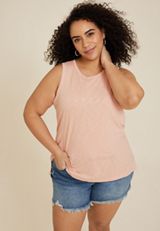 Plus Size 24/7 Eagan Crew Neck Tank Top, C662, small