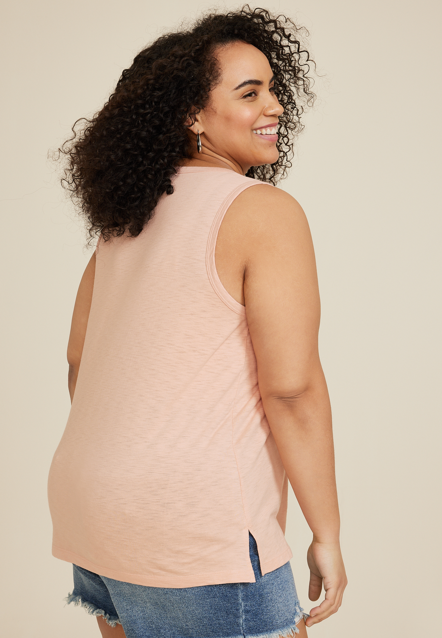 Plus Size 24/7 Eagan Crew Neck Tank Top, C662, large