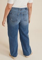 Plus Size Goldie Blues&trade; High Rise Curvy Cheeky Wide Leg Jean, C3337, small