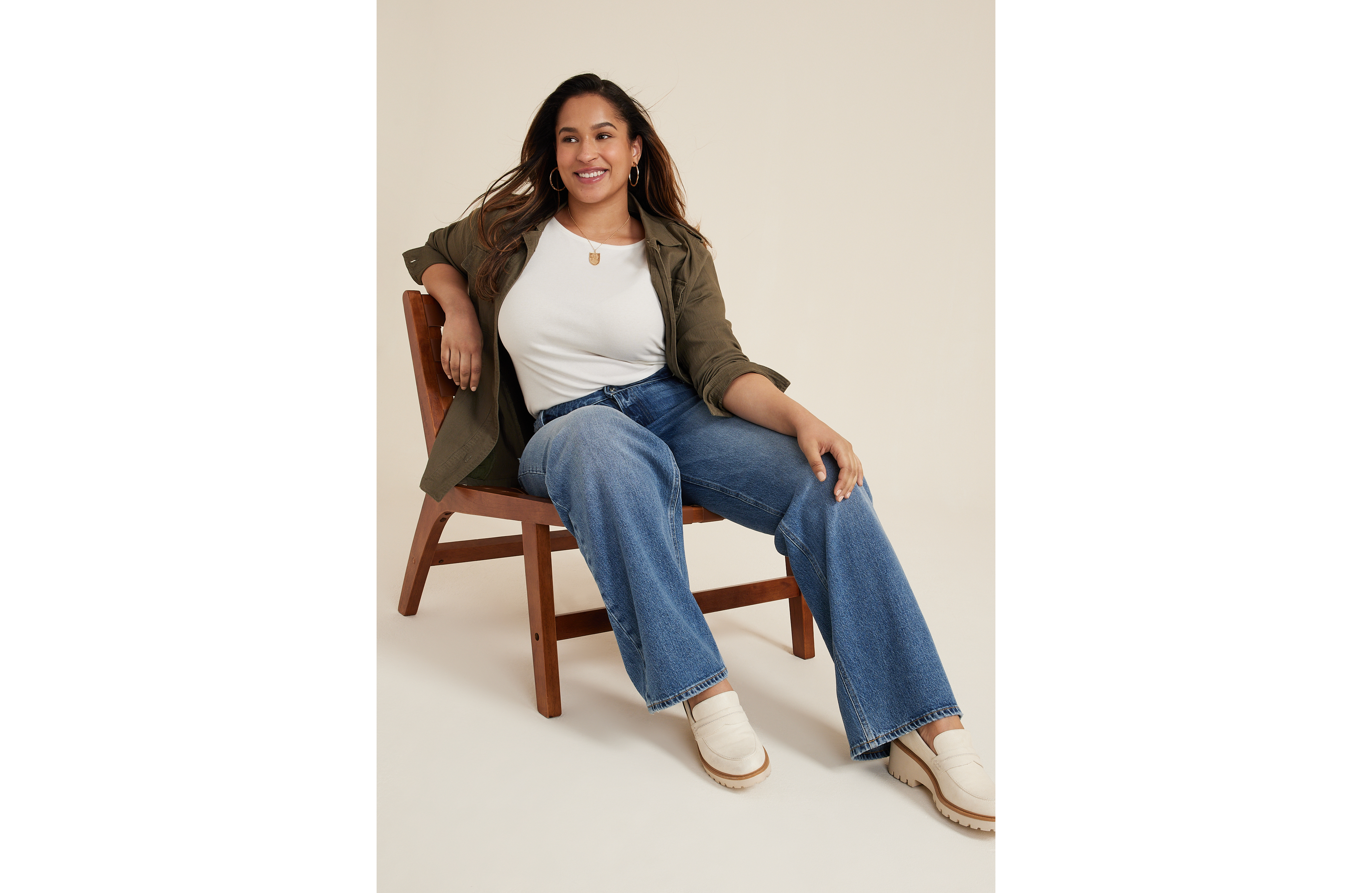 Plus Goldie Blues™ High Rise Curvy Cheeky Wide Leg Jean