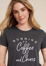 Coffee And Chaos Graphic Tee, C1876, small