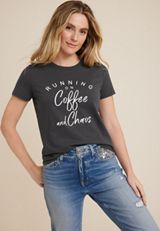 Coffee And Chaos Graphic Tee, C1876, small