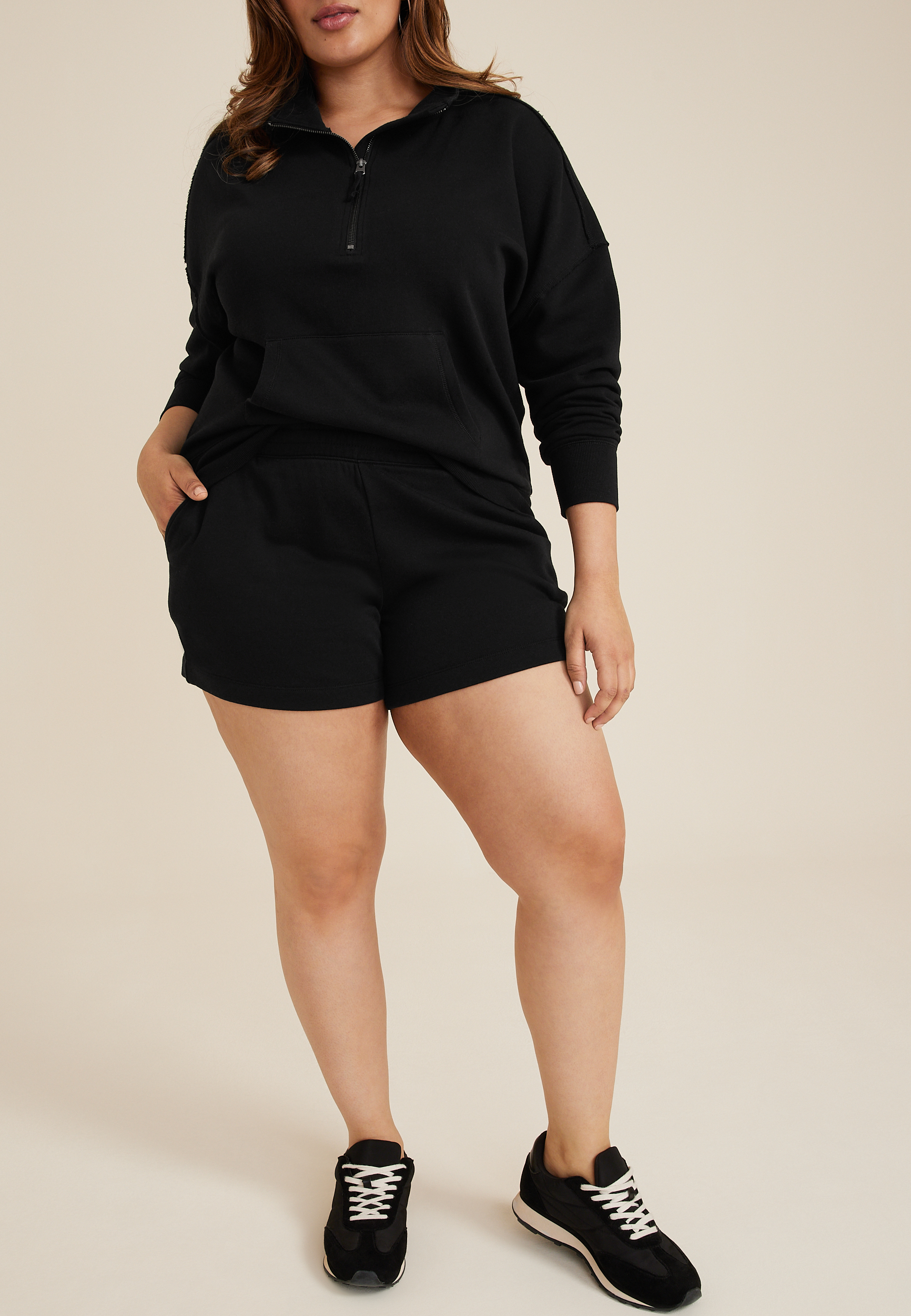 Plus Size Club Fleece High Rise 4in Short