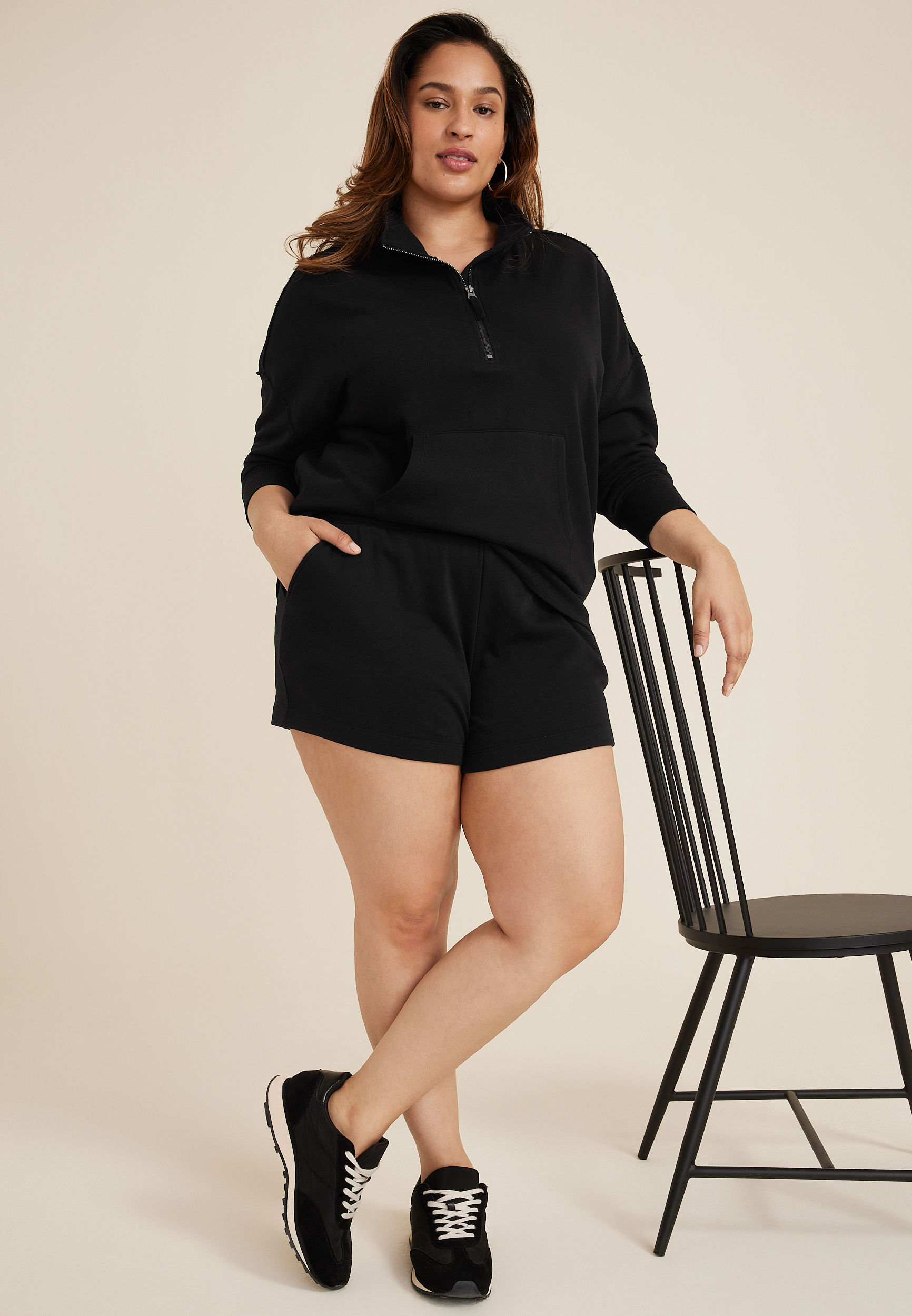 Plus Club Fleece High Rise 4in Short