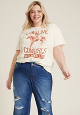 Plus Size Morgan Wallen Long Live Cowgirls Graphic Tee, C2789, small
