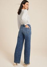 Patch Pocket High Rise Wide Leg Jean, C258, small