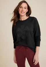 Snowflake Sweatshirt, C106, small