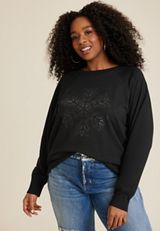 Snowflake Sweatshirt, C106, small