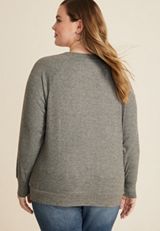 Cozy Heart Crew Neck Sweatshirt, C3407, small