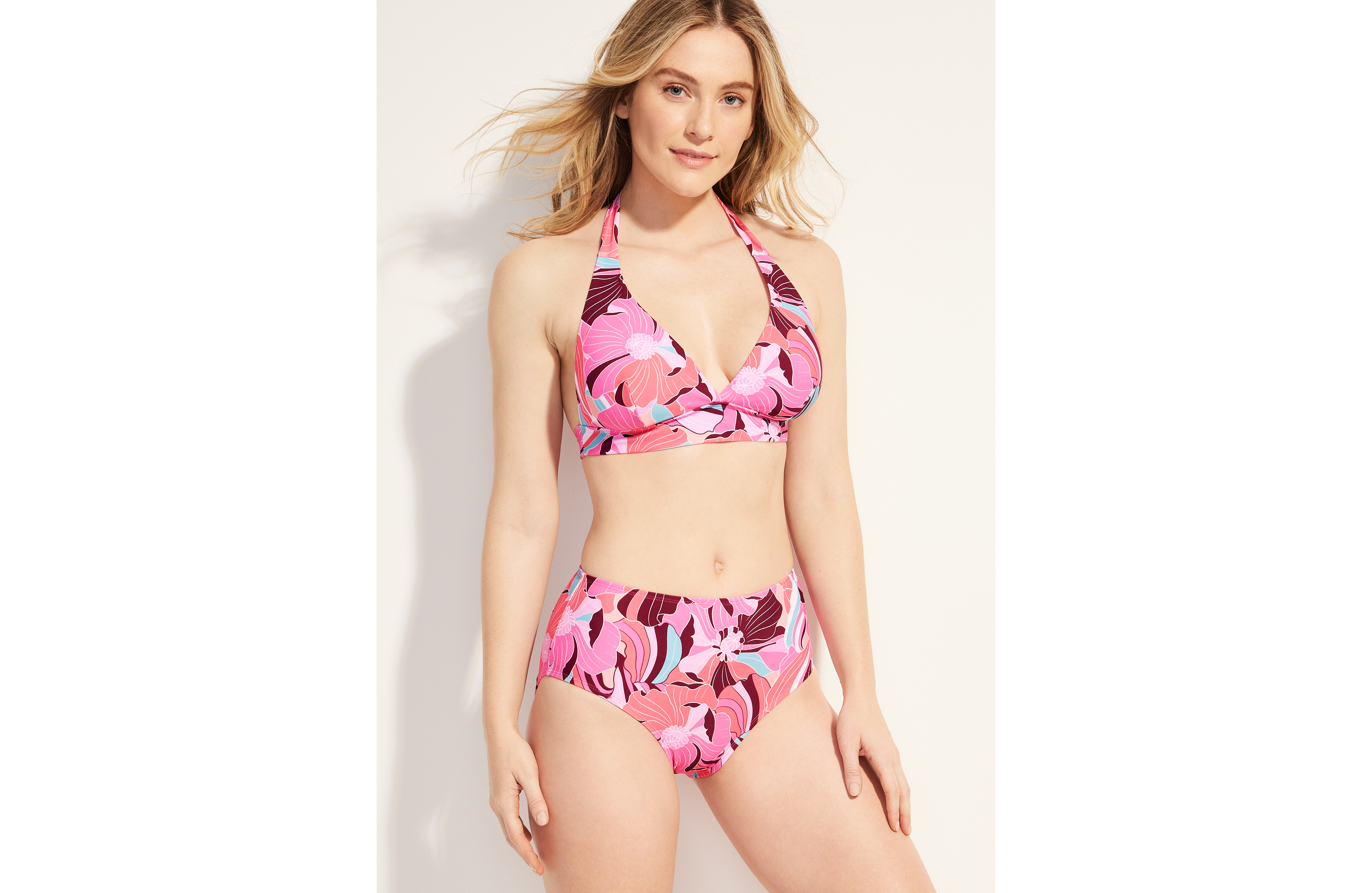 Floral High Waist Bikini Bottom