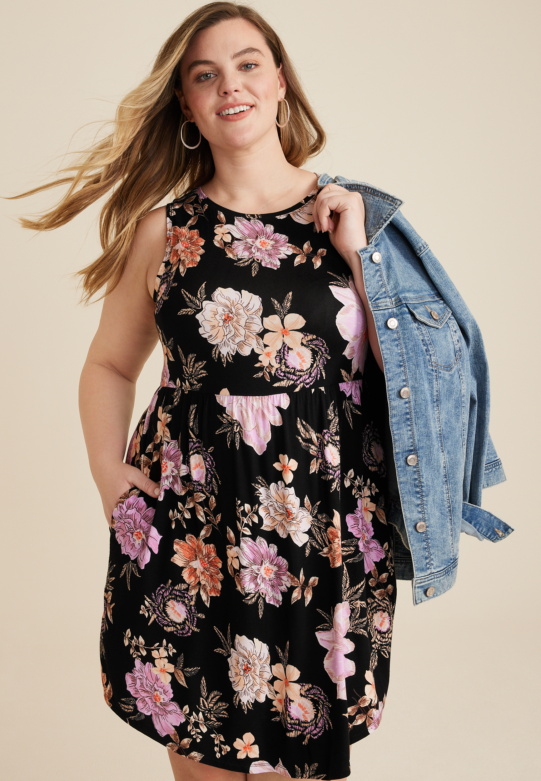 Plus Size 24/7 Danica Floral Dress, C1756, large