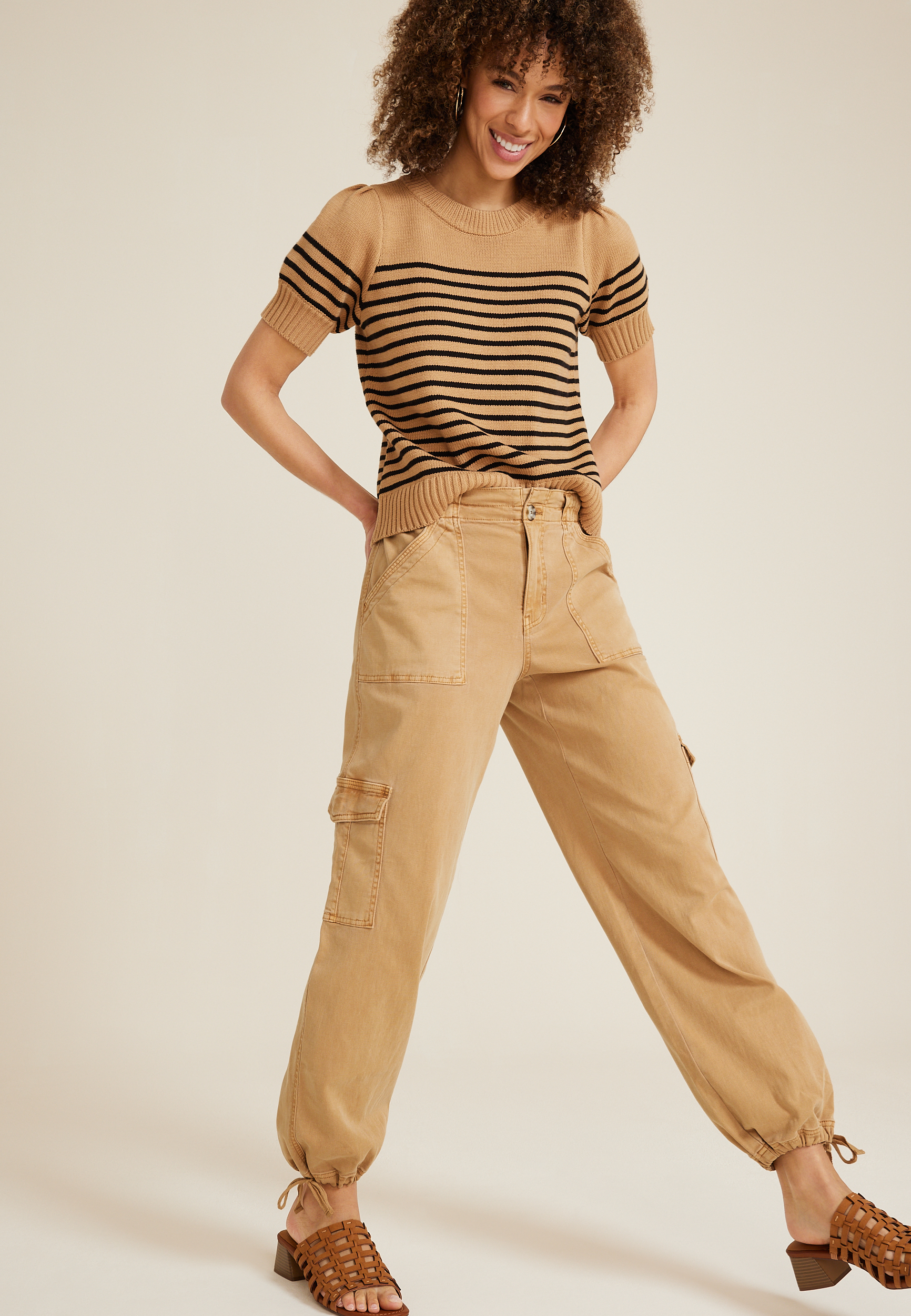 High Rise Utility Straight Pant