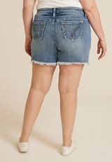 Plus Size Vigoss&reg; High Rise Thick Stitch Pocket 5in Short, , small