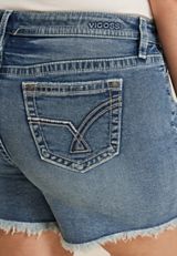 Plus Size Vigoss&reg; High Rise Thick Stitch Pocket 5in Short, , small