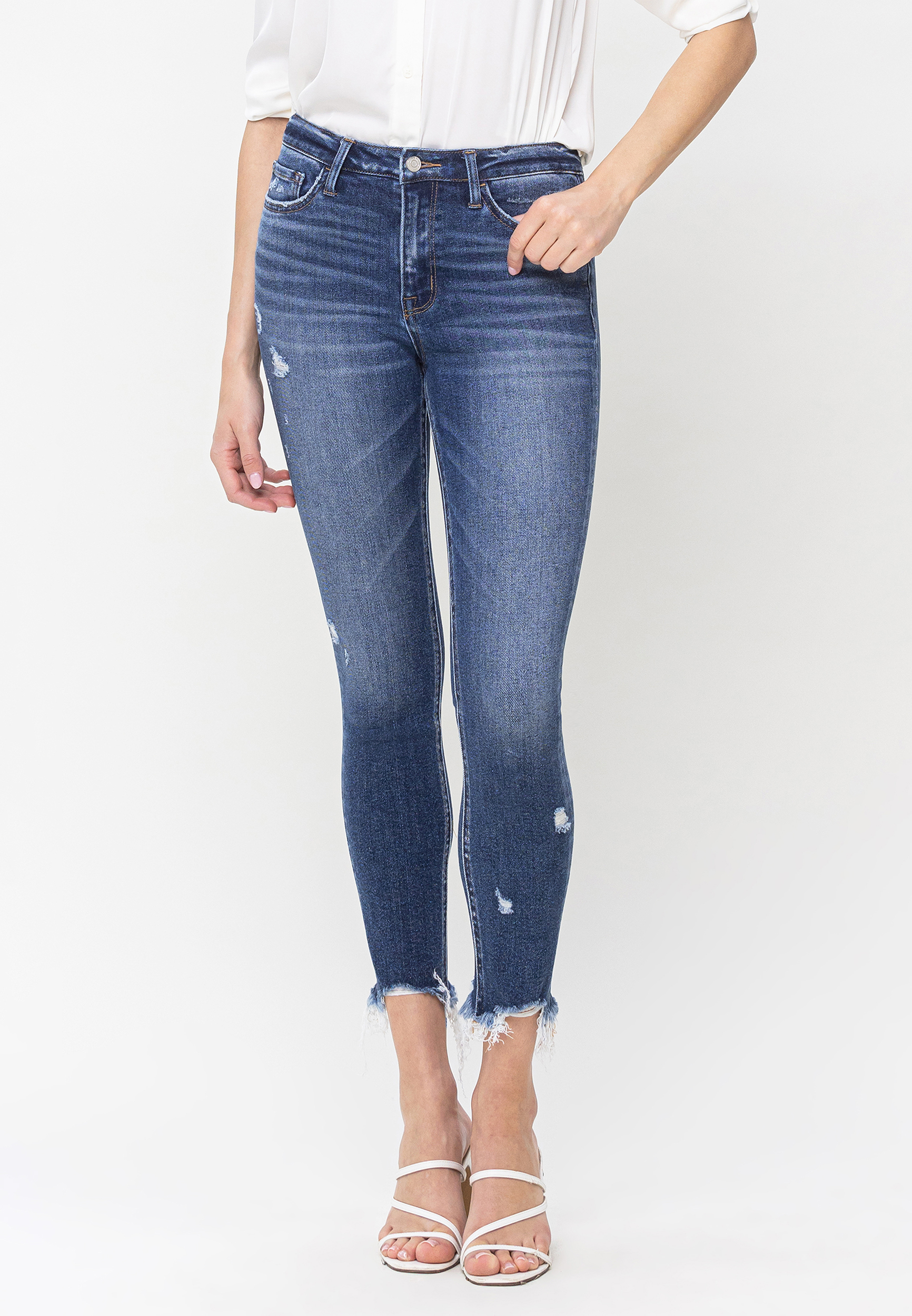 Ordinary People Mid Rise Skinny Jean by Flying Monkey – Polka Dots Boutique