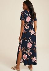 24/7 Waist Tie Midi Dress, BLUE JASMINE COMBO, small