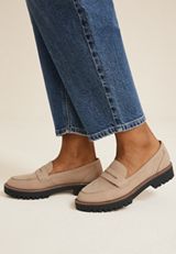HFS Price Difference  Gretchen Mini Lug Loafer, TAUPE, small