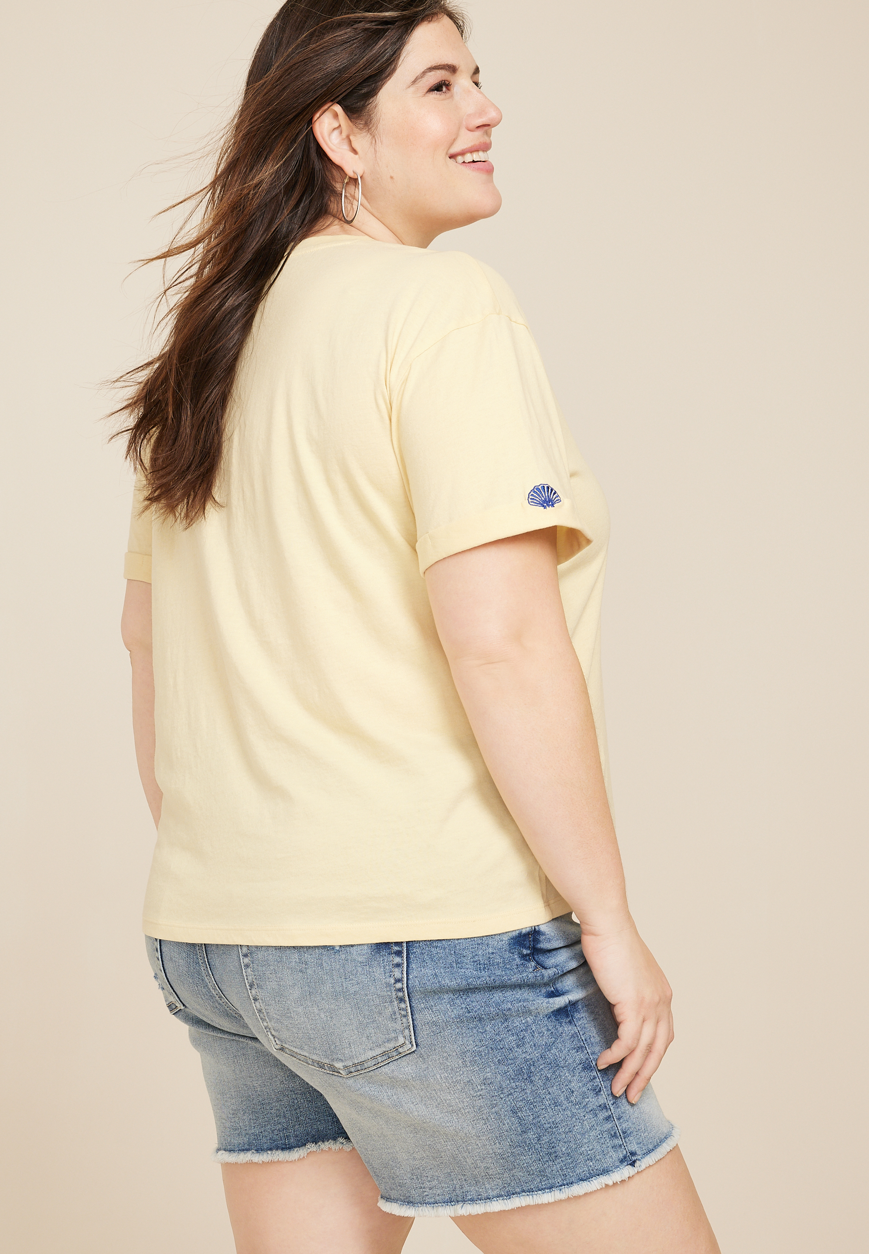 Plus Size Shell Yeah Oversized Fit Graphic Tee, C4350, large