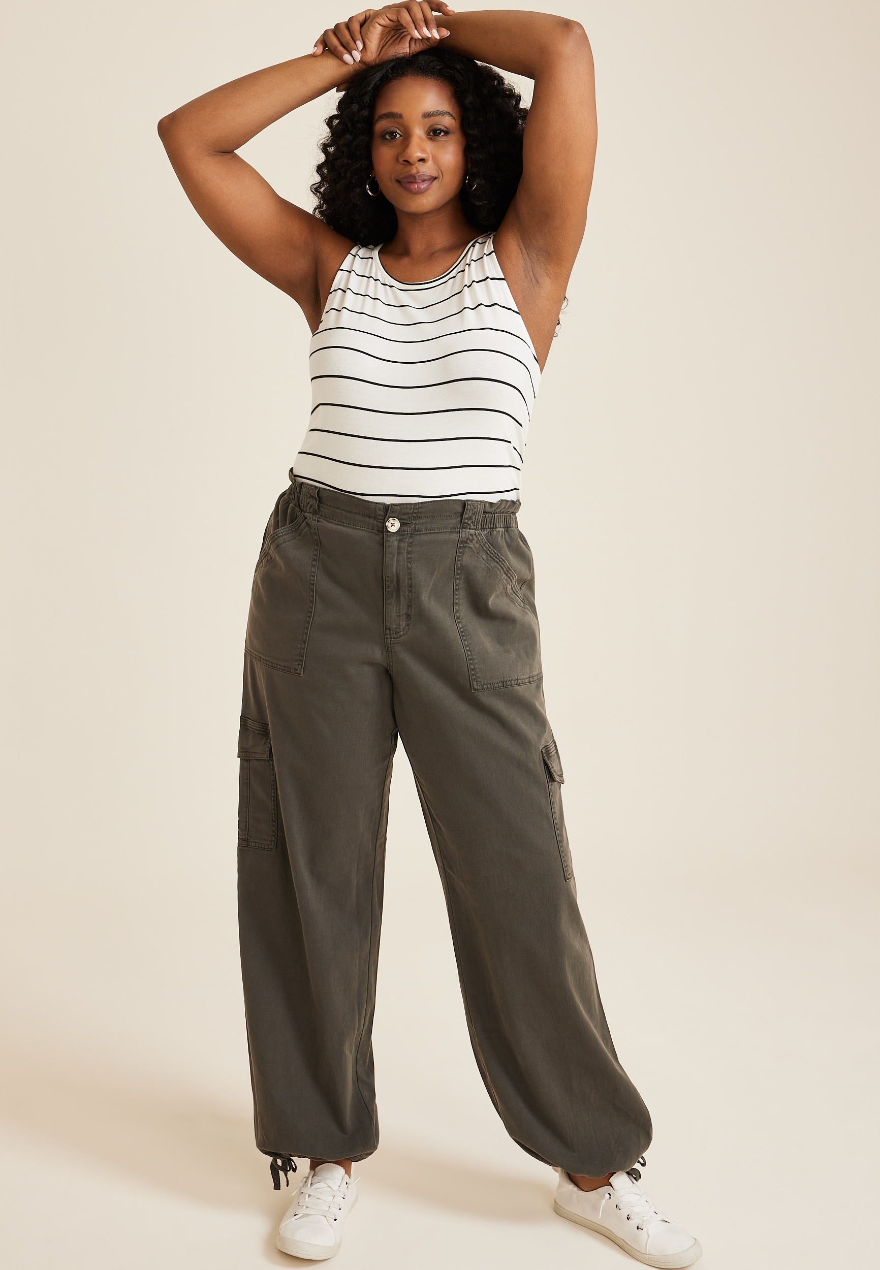 Fashion (Dark Gray Pants)Lenshin Plus Size Formal Adjustable Pants