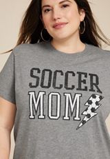 Plus Size Soccer Mom Oversized Fit Graphic Tee, C3407, small