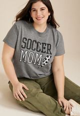 Plus Size Soccer Mom Oversized Fit Graphic Tee, C3407, small