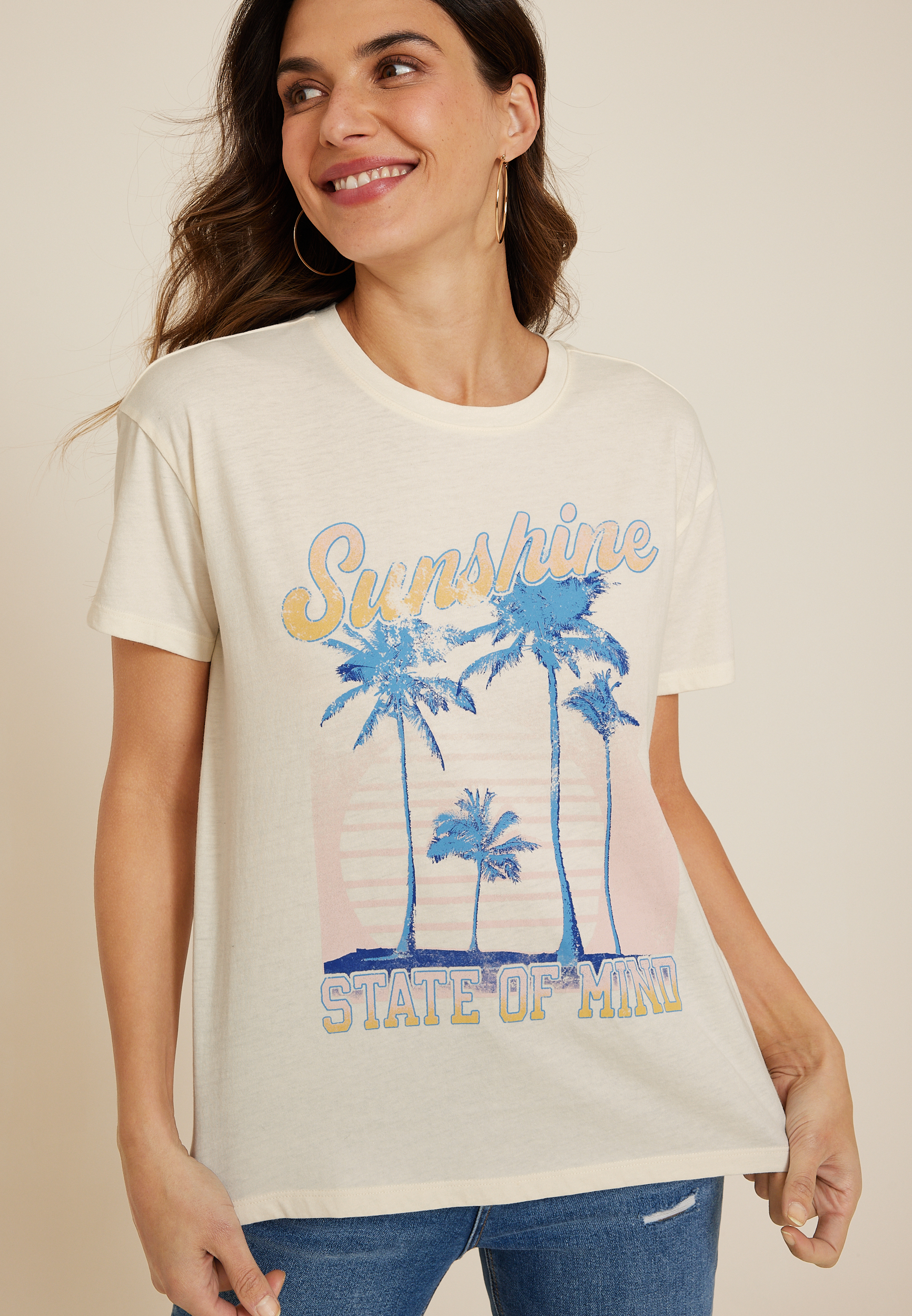 Sunshine State Of Mind Oversized Fit Graphic Tee
