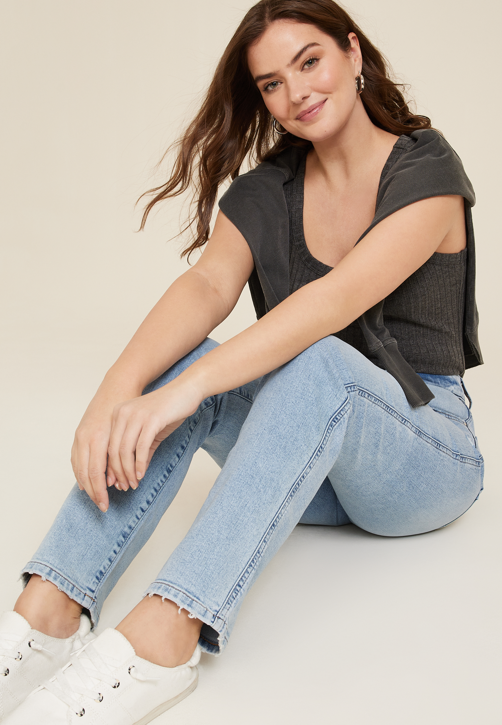 Everflex&trade; High Rise Straight Jean, C2806, large
