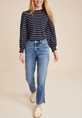 Everflex&trade; Curvy High Rise Slim Straight Ankle Jean, C3337, small