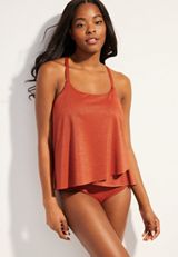 Sparkle T Back Tankini Swim Top, C5631, small