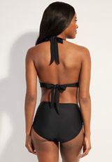 Geo Halter Triangle Swim Top, BLACK/WHITE, small