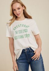 Everybody In The Pub Getting Tipsy Relaxed Fit Graphic Tee, ECRU, small