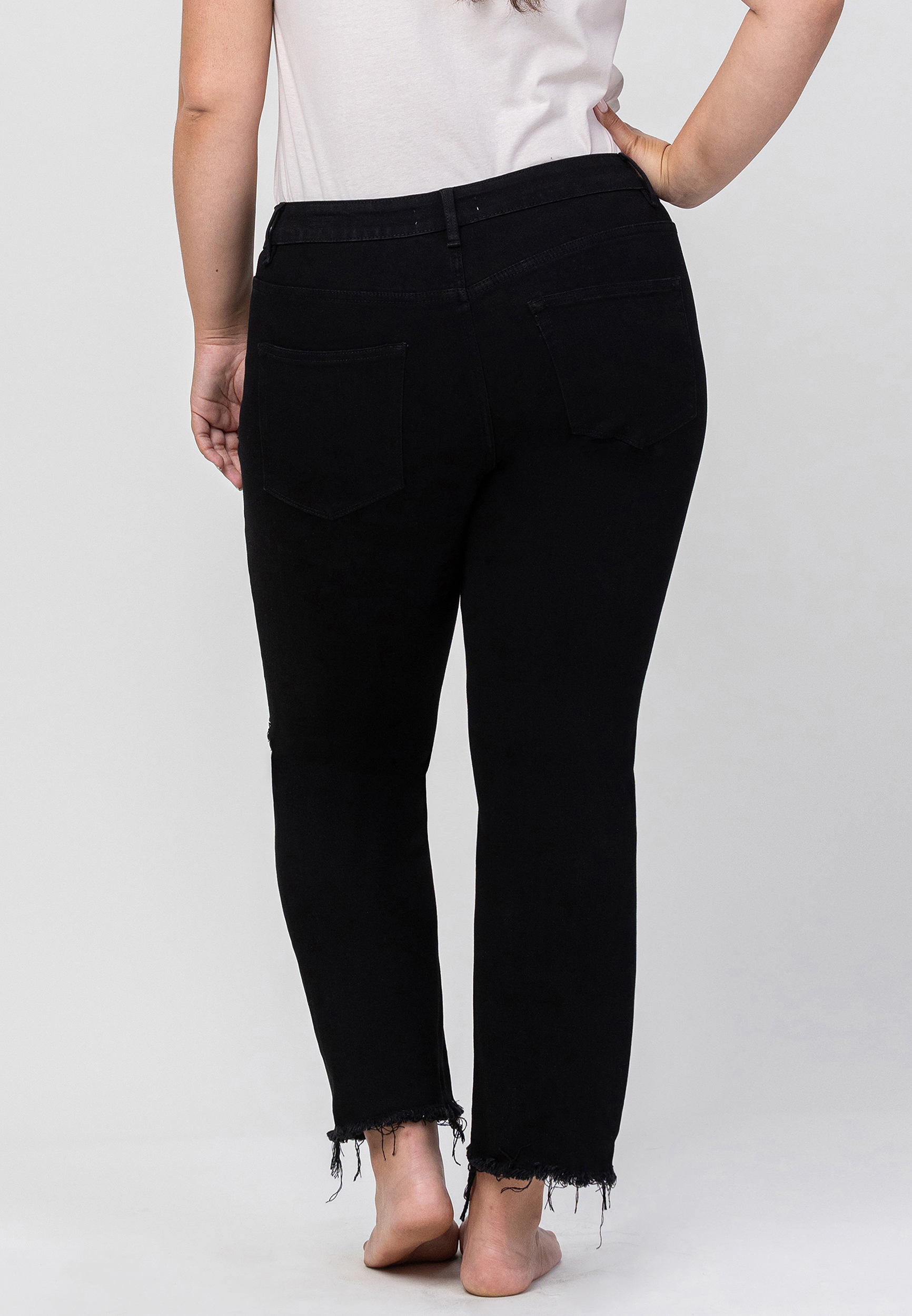 Plus Size VERVET&trade; Black High Rise Straight Jean, C106, large