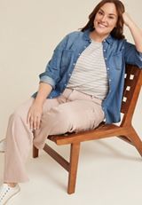 Plus Size 24/7 Clara Striped Short Sleeve Tee, C1942, small