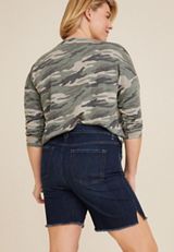 Plus Size m jeans by maurices&trade; Classic Mid Rise Mid Fit 8in Bermuda Short, C258, small