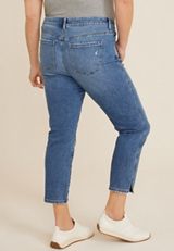 Plus Size Everflex&trade; Mid Rise Mid Fit Slim Straight Ankle Jean, C3337, small