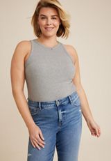 Plus Size Everflex&trade; Mid Rise Mid Fit Slim Straight Ankle Jean, C3337, small