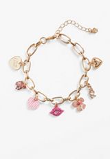 Valentines Day Charm Bracelet, RED COMBO, small