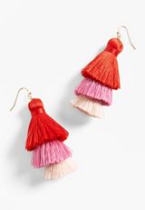 Tiered Tassels Drop Earrings, C2842, small