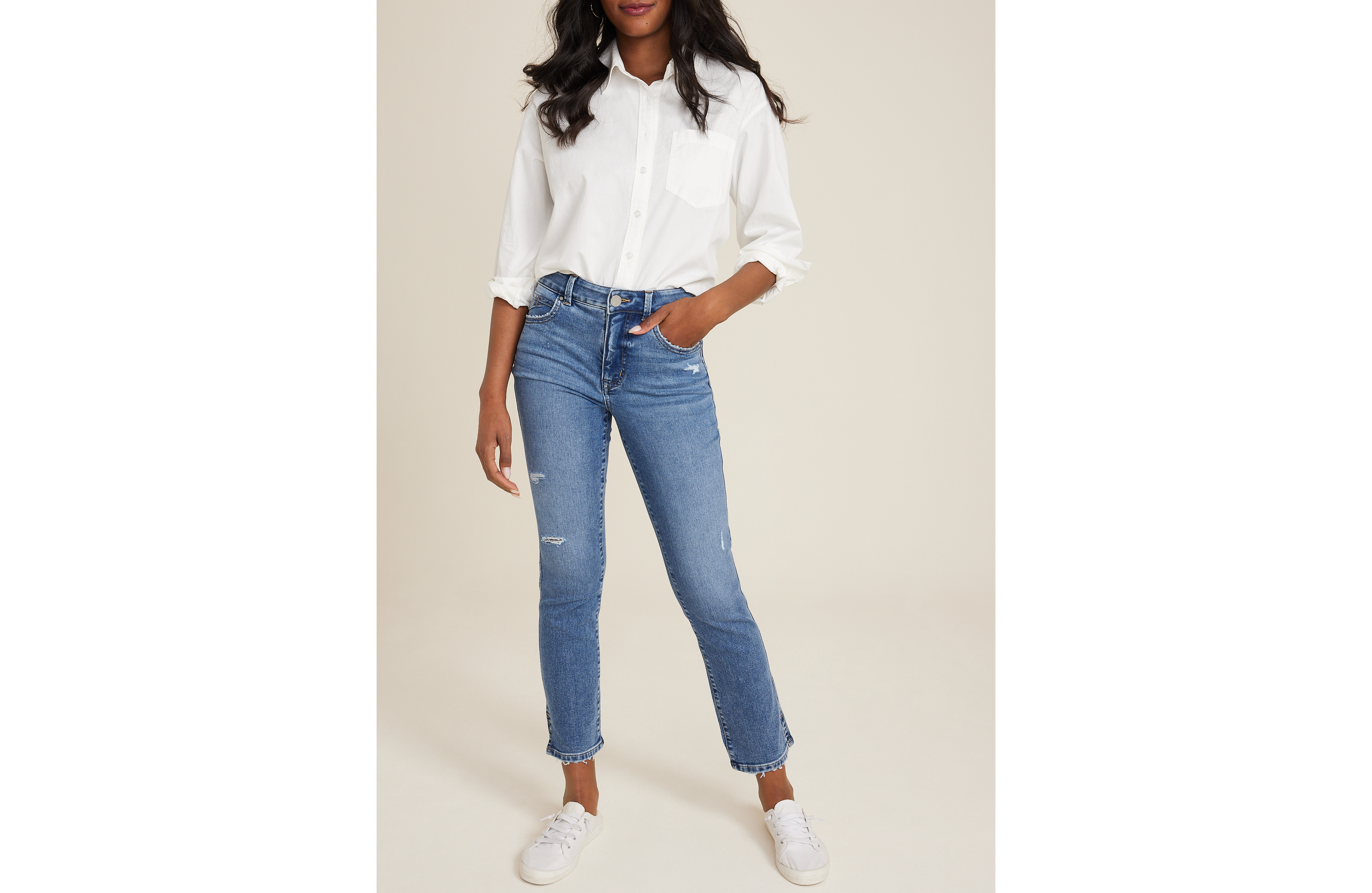 Everflex™ High Rise Slim Straight Ankle Jean
