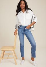 Everflex&trade; High Rise Slim Straight Ankle Jean, C3337, small
