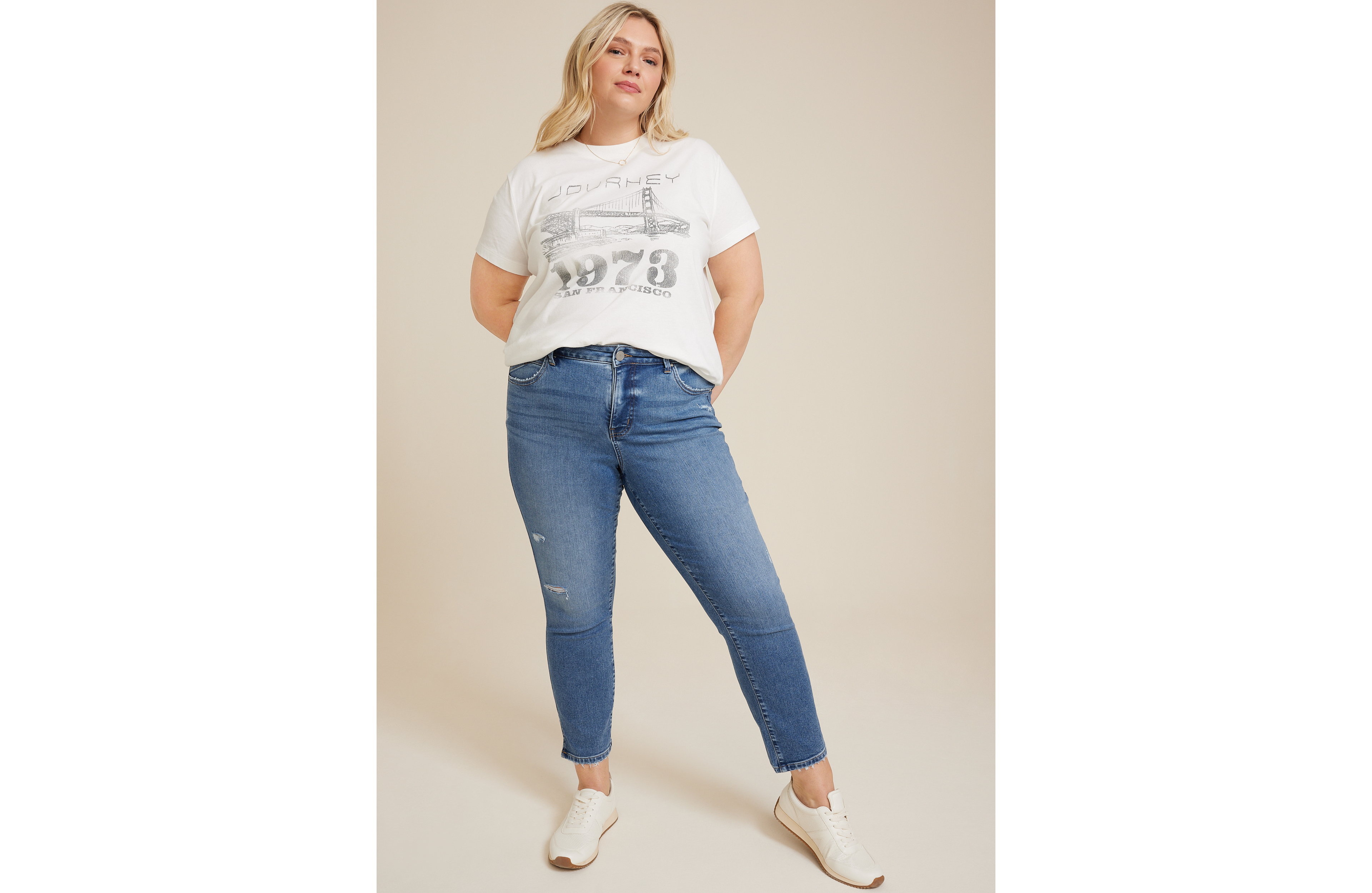 Plus Everflex™ High Rise Slim Straight Ankle Jean