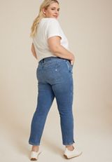 Plus Size Everflex&trade; High Rise Slim Straight Ankle Jean, C3337, small