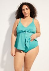 Plus Size Sparkle High Waist Bikini Bottom, C2653, small