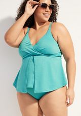 Plus Size Sparkle High Waist Bikini Bottom, C2653, small