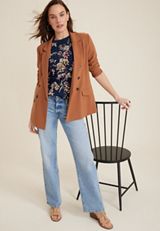 24/7 Dawson Floral Crew Neck Tee, BLUE JASMINE COMBO, small